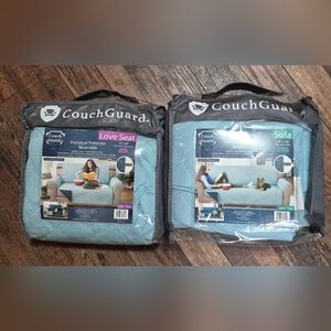 Reversible Love Seat And Sofa Cover in Jade And Teal